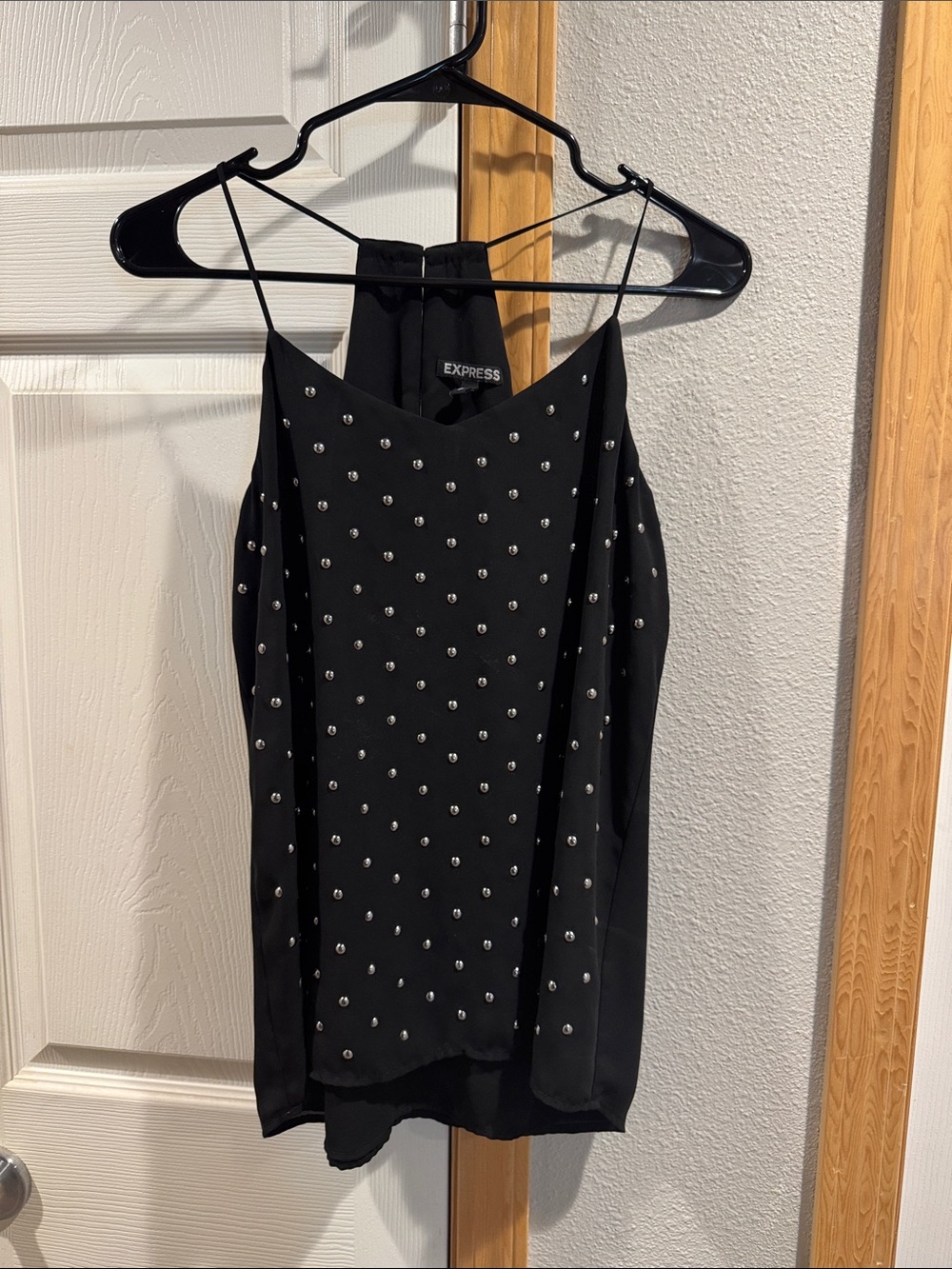 Express Black Studded Spaghetti-Strap Camisole